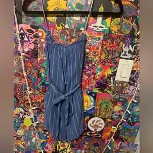 strapless billabong romper